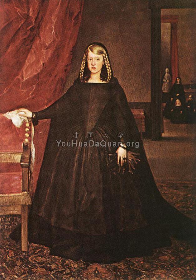 The Empress Dona Margarita De Austria In Mourning Dress - 胡安·包蒂斯塔·马丁内斯·德尔·梅佐
